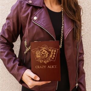 Drew Estate Crazy Alice  Wooden Cigar Box purse , Esteli Nicaragua. Handmade